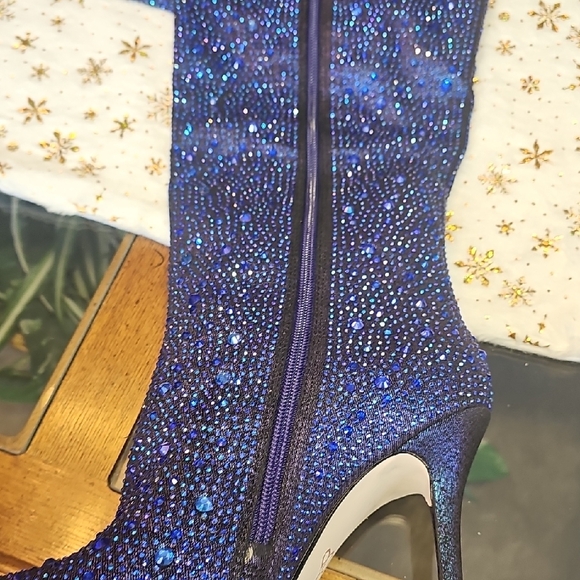 Jessica Simpson Glittering Blue Boots - Picture 5 of 13